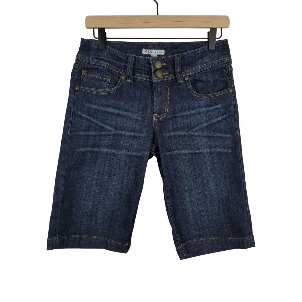 CAbi Dark Denim Bermuda Short size 2 modest style# 424